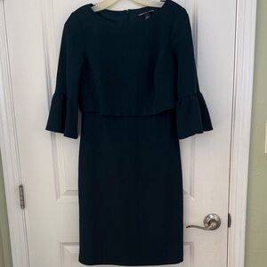 American Living Dark Green/Blue Long Sleeve Dress